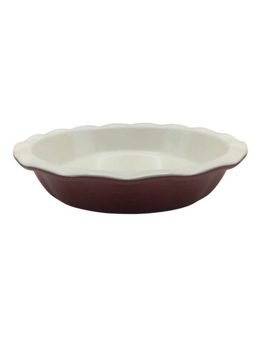 Stoneware Pie Dish 9" Good Cook Red & White Dishwasher Microwave Oven Safe